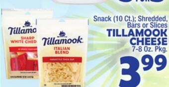 Bravo Supermarkets Tillamook cheese, 7-8 oz. pkg offer