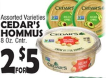 Bravo Supermarkets Cedar's hommus offer