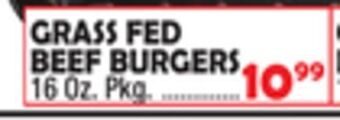 Bravo Supermarkets Grass fed beef burgers offer