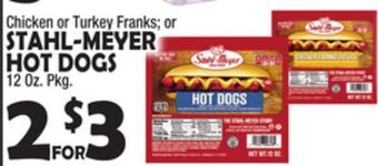 Bravo Supermarkets Stahl- meyer hot dogs offer