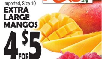 Bravo Supermarkets Extra large mangos offer