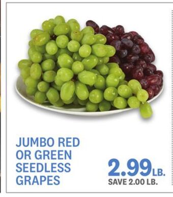 Kings Food Markets Jumbo red or green seedless grapes offer
