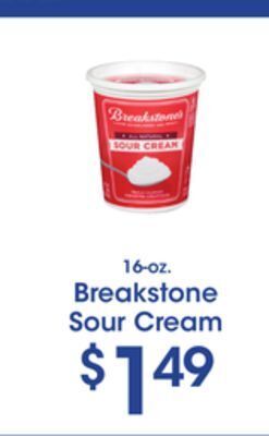 Price Rite Breakstone sour cream offer