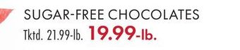 Boscov's Sugar-free chocolates offer