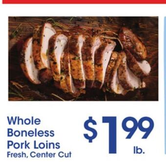 Price Rite Whole boneless pork loins offer