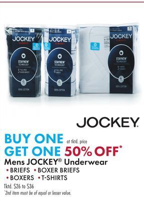 Boscov's Mens jockey® underwear offer
