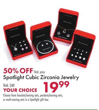 Boscov's Spotlight cubic zirconia jewelry offer