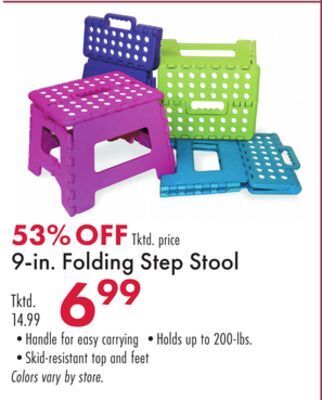 Boscov's 9-in. folding step stool offer