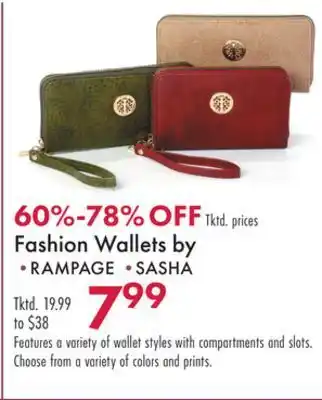 Boscov's Fashion wallets by offer