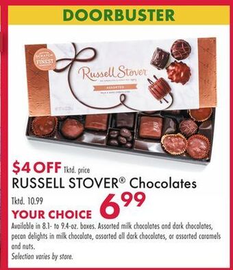 Boscov's Russell stover® chocolates offer