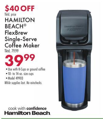 Boscov's Hamilton beach® flexbrew single-serve coffee maker offer