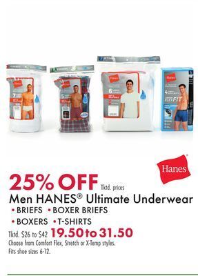 Boscov's Men hanes® ultimate underwear offer
