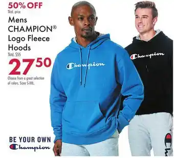 Boscov's Mens champion® logo fleece hoods offer