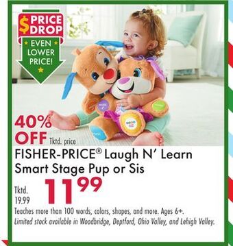 Boscov's Fisher-price® laugh n'learn smart stage pup or sis offer