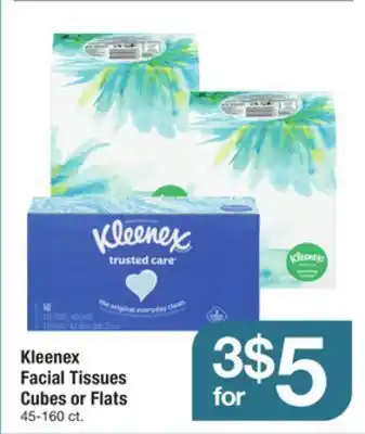 ACME Kleenex facial tissues cubes or flats offer