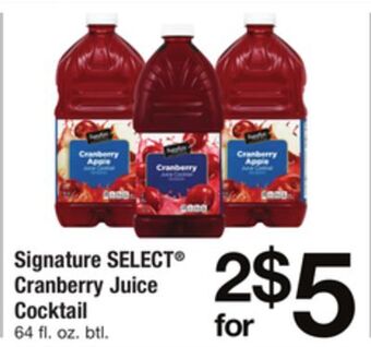 ACME Signature select® cranberry juice cocktail offer