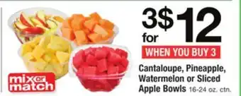 ACME Cantaloupe, pineapple, watermelon or sliced apple bowls offer