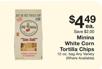 Fairway Store Market Minina white corn tortilla chips offer