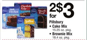 ACME Pillsbury cake mix 15.25 oz. pkg., brownie mix 18.4 oz. pkg. offer