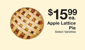 Fairway Store Market Apple lattice pie offer