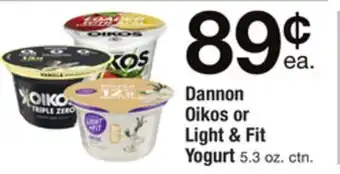 ACME Dannon oikos or light & fit yogurt offer