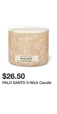 Bath & Body Works Palo santo 3-wick candle offer