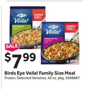Stop&Shop Birds eye voila! family size meal offer