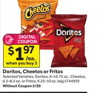 Stop&Shop Doritos, cheetos or fritos offer
