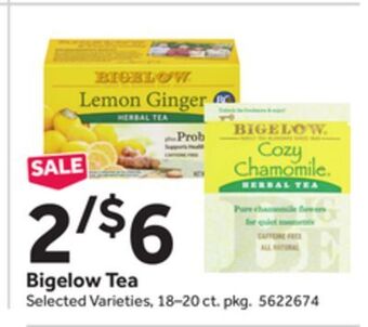 Stop&Shop Bigelow tea offer