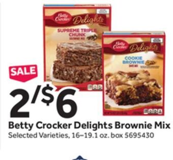 Stop&Shop Betty crocker delights brownie mix offer