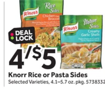Stop&Shop Knorr rice or pasta sides offer