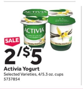 Stop&Shop Activia yogurt offer
