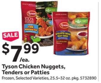 Stop&Shop Tyson chicken nuggets, tenders or patties offer