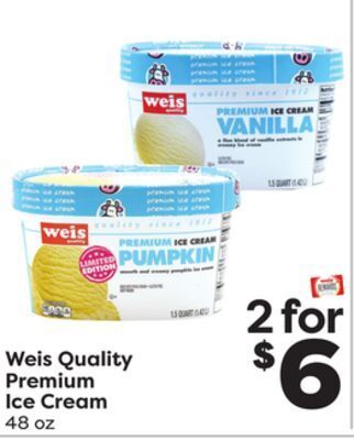 Weis Markets Weis quality premium ice cream offer