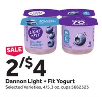 Stop&Shop Dannon light + fit yogurt offer