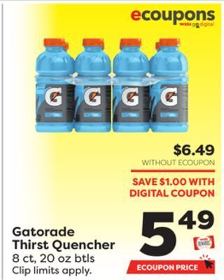 Weis Markets Gatorade thirst quencher offer