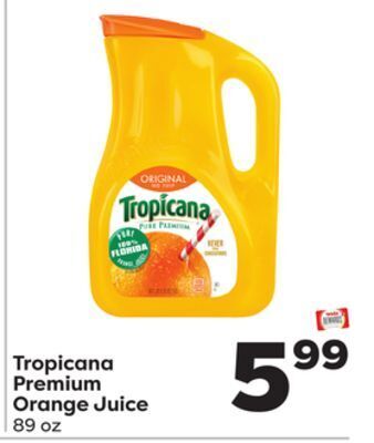Weis Markets Tropicana premium orange juice offer