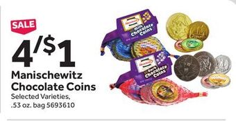 Stop&Shop Manischewitz chocolate coins offer
