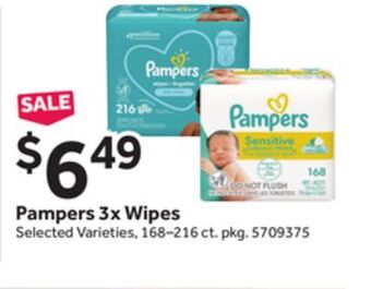 Stop&Shop Pampers 3x wipes offer