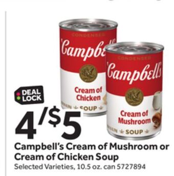 Stop&Shop Campbell's cream of mushroom or cream of chicken soup offer