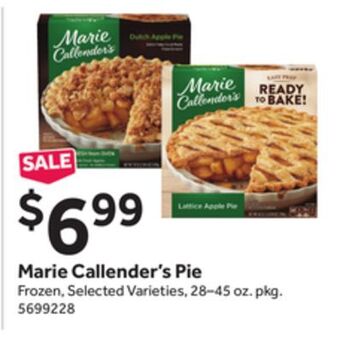 Stop&Shop Marie callender's pie offer