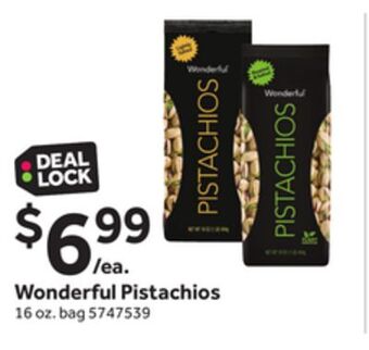 Stop&Shop Wonderful pistachios offer