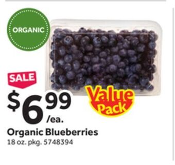 Stop&Shop Organic blueberries offer
