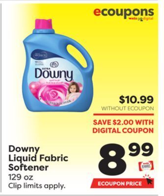 Weis Markets Downy liquid fabric softener offer