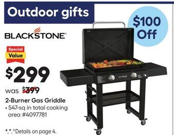 Lowe's 2-burner gas griddle offer