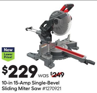 Lowe's 10-in 15-amp single-bevel sliding miter saw offer
