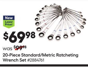 Lowe's 20-piece standard/metric ratcheting wrench set offer
