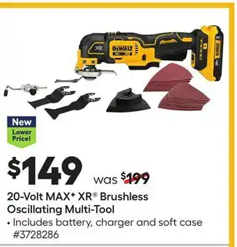 Lowe's 20-volt max xr® brushless oscillating multi-tool offer