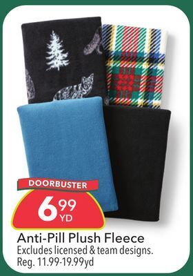 JOANN Anti-pill plush fleece offer