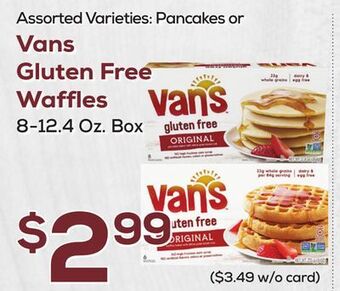 DeCicco & Sons Vans gluten free waffles offer
